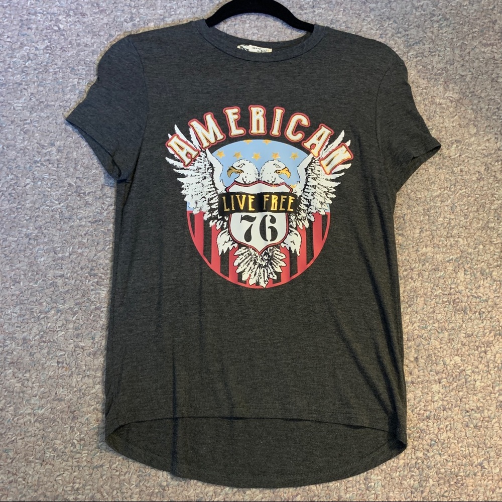 Junior’s American Charcoal Grey T-Shirt